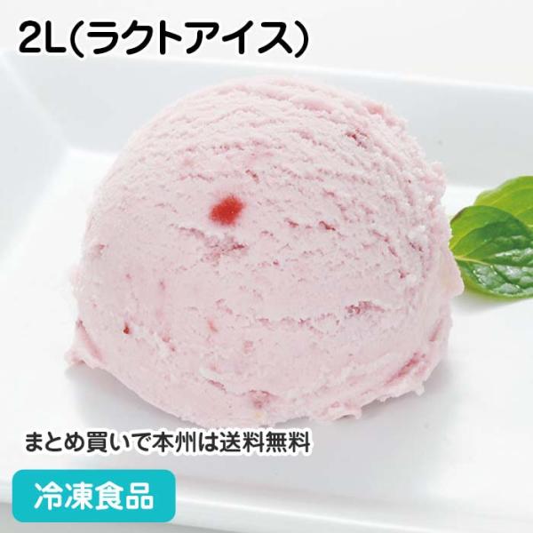 冷凍食品 業務用 つぶつぶ果肉のストロベリー 2L(ラクトアイス) 13807 いちご アイス スイーツ 苺