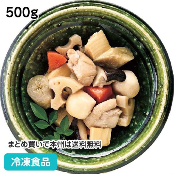 7品目(里芋、鶏肉、筍、れんこん、にんじん、しいたけ、ごぼう)の具材を使用しています。面倒なカットも味付けも不要。ボイルするだけで美味しい出汁の効いた家庭の味が楽しめます。■原材料：さといも(中国産)、鶏肉、たけのこ、れんこん、にんじん、し...