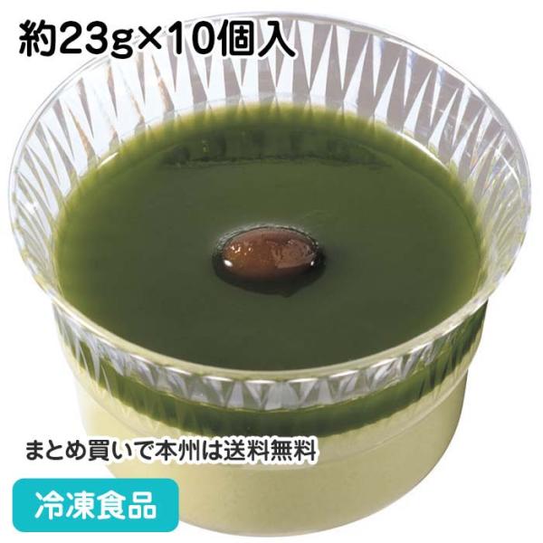 抹茶の風味と色調が好評です。滋味豊かな抹茶ムースとゼリーのうえに鹿の子をのせました。■原材料：乳等を主要原料とする食品(国内製造)、牛乳、砂糖、水あめ、ゼラチン、抹茶、かのこ、洋酒／トレハロース、増粘剤(加工デンプン、グァーガム)、香料、乳...