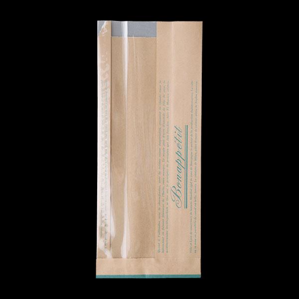 【業務用】【常温商品】【規格内容】仕上幅１２０（マチ７０）×長さ２７５＋ベロ１８ｍｍ【材質】未晒片艶耐油紙５０Ｇ、窓ＯＰＰ３０ミクロン【補足１】耐油加工【補足２】使い捨て【色】透明茶青【柄】柄付【商品特徴】耐油紙だから油の強いものでも安心。...