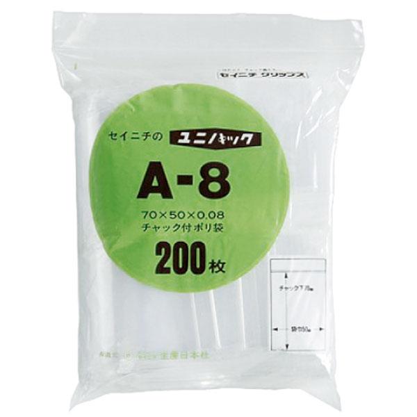 【業務用】【常温商品】【規格内容】チャック下７０×袋幅５０ｍｍ【厚み】０．０８ｍｍ【材質】ＬＤＰＥ【補足１】国内生産品【商品特徴】開けやすい・閉めやすい、何度でも開閉自在、チャック付ＰＥ袋の定番品。開けやすい開口段差カット採用。文房具、日用...