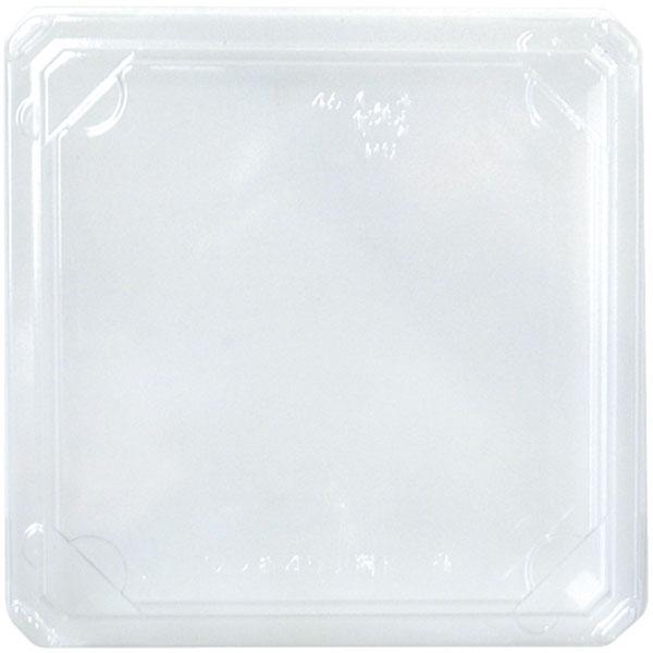 【業務用】【常温商品】【規格内容】幅１２０×奥行１２０×高さ１８ｍｍ【耐冷耐熱温度】８０℃【材質】ＯＰＳ【補足１】外嵌合蓋【商品特徴】ミニサイズが人気の足付の折箱です。※縁・底・蓋それぞれパーツ別での納品となります。【色】透明【柄】柄無　※...