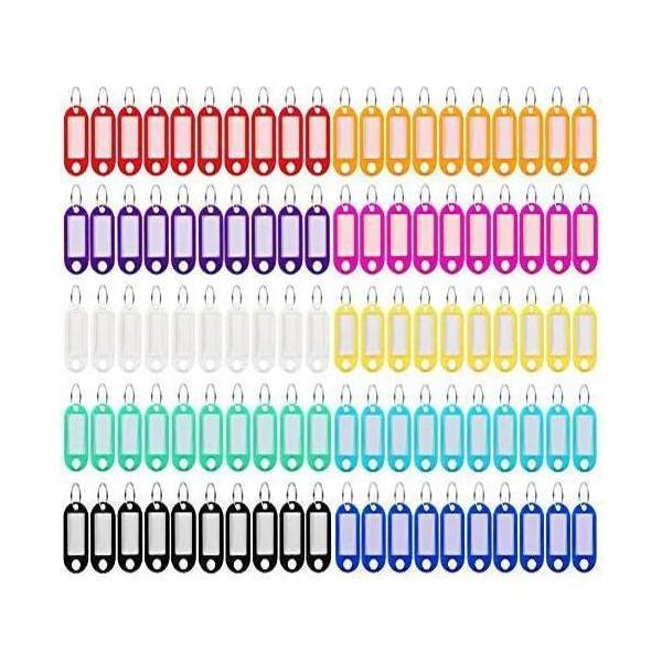 【商品説明】【素材】：本製品は鉄製のリングとプラスチック製のカバーから成るキーラベルタグ！高品質で耐久性に優れて、よく家庭や事務所や宿泊施設や保管施設に、鍵収納ツールとして使用されています！【100個】：プラスチック製タグのキーホルダー１０...