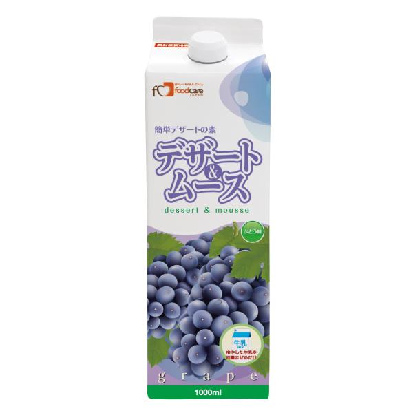 フードケア デザート&amp;ムース ぶどう味 1000ml 介護食