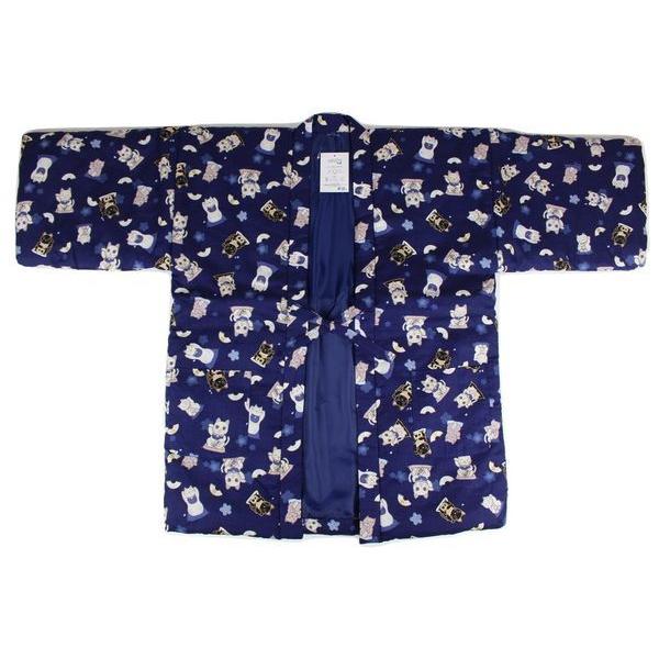 半纏 はんてん 招き猫柄 M Lサイズ かわいい 青 Mnk 1 Hanten Mnk 1 おしゃれ処 松美庵 通販 Yahoo ショッピング