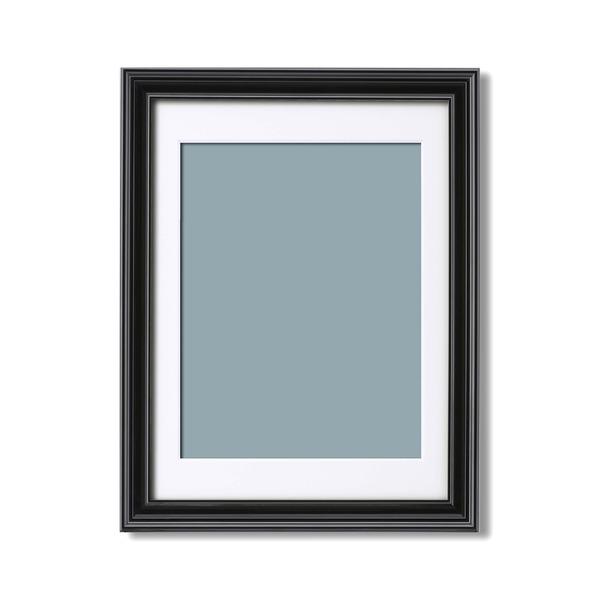 ds-〔 黒い遺影額 〕 仏事用額 葬儀額 遺影額 寸巾 290×230mm 黒 日本製 木製 光の反射を防ぐ 額 額縁 フレーム