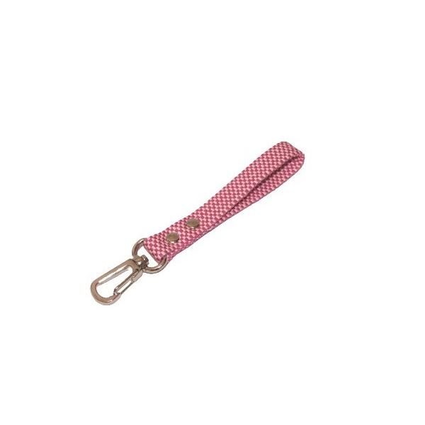 【播州工藝】真田紐 ストラップ キーホルダー 綿100％ 新柄 No56 ピンク