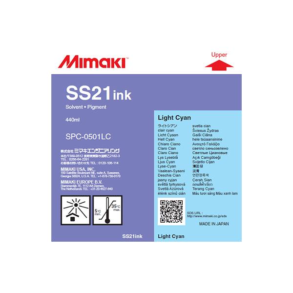 SS21 ソルベントインクカートリッジ ライトシアン 440ml SPC-0501LC｜Mimaki純正 溶剤インクジェット