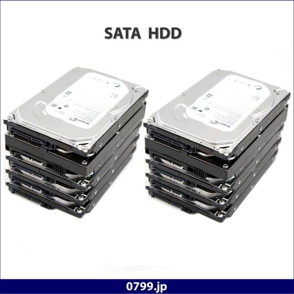 【中古】HDD 3.5インチ SATA 2TB 4台 在庫処分大特価＞中古 SATA HDD 500GB(3.5インチ) 10個セット メーカー