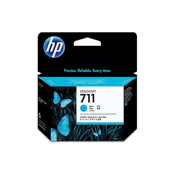 HP Designjet 711 インクカートリッジ29ml 純正3色 計11個 DesignJet HP711インクカートリッジ シアン29ml×3 CZ134A : SYSTEM-ES