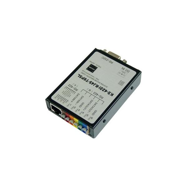 KS-422i-RJ45-T6PSL　RS232C⇔RS422変換ユニット【絶縁タイプ】(ACアダプタ仕様)