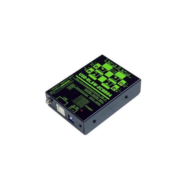 USB-RLSW-2CBB64　USBリレースイッチ(スイッチON/OFF)[同時動作2ch][ブレーク(B)接点X2ch]・動作時OFF/OFF