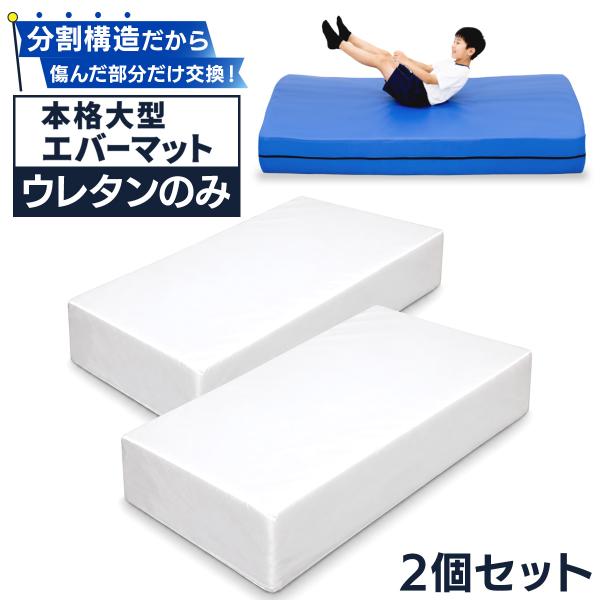 本格大型エバーマット専用 交換用 ウレタン 2個セット  エバーマット 中材 クッション Mサイズ Lサイズ対応 体操マット 学校 体育館 スポーツ施設 補修パーツ