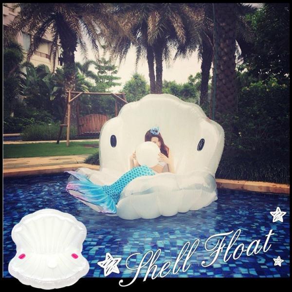 浮き輪 シェルフロート パール付き 特大サイズ シェル型 貝型 パール型 マーメイド 浮輪 うき輪 うきわ ウキワ ビーチ 海 あすつく対応 Float Shell シュミコレ 通販 Yahoo ショッピング