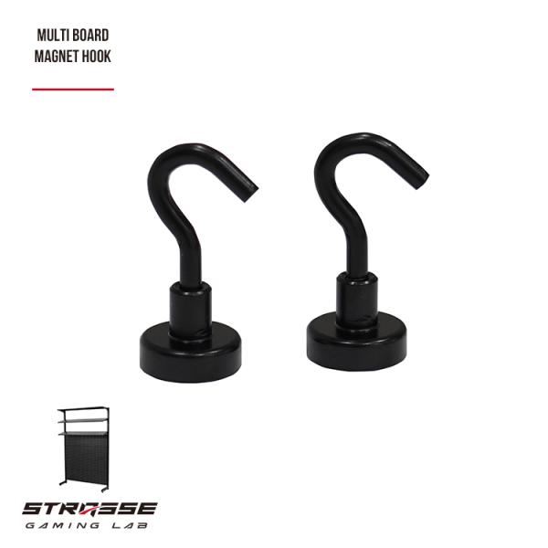 ・STRASSE GAMING LAB マルチボードのオプション、マグネットフックです。 マルチボードにくっつけて帽子やキーホルダーなど引っかけたり、メモやステッカーを挟んだりできます。※こちらはSTRASSE GAMING LAB マルチ...