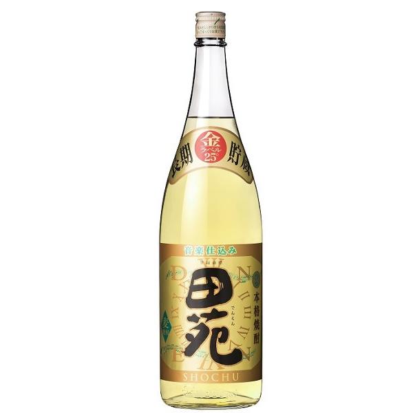 田苑 金ラベル 1800ml 25度 瓶×１本 （麦） 【６本毎に1個口送料かかります】