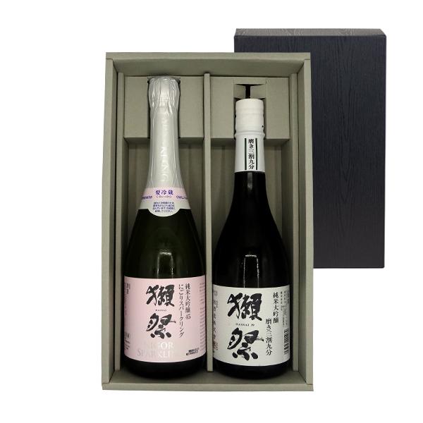 獺祭 日本酒 あじくらべセット 純米大吟醸 スパークリング45 純米大吟醸39 720ml 2本 ボックス入り 本州のみ送料無料 クール便 山口県 正規販売店