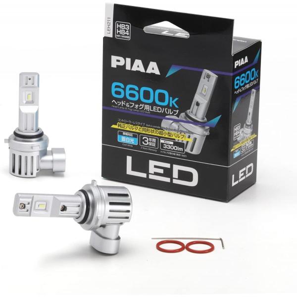 yunnPIAA 6600K LEDバルブ HB3/HB4 6点 PIAA 6600K ヘッド&フォグ用LEDバルブ HB3/HB4/HIR1/HIR2