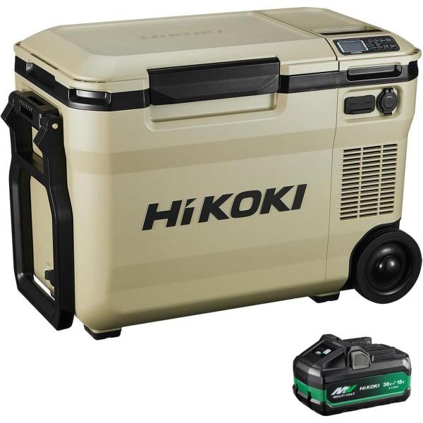 【在庫有・即納】冷温庫 保冷温庫 保冷 車載冷蔵庫  レジャー バッテリー１個   HiKOKI ハイコーキ コードレス  容量25L  サンドベージュ  UL18DBA(WMBZ)