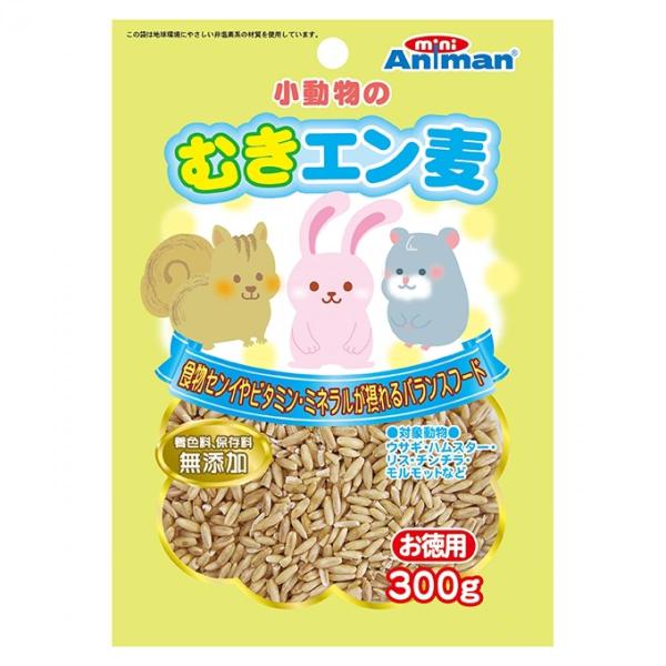 他サイト： ドギーマン(DoggyMan)　小動物のむきエン麦　300ｇ　ウサギ/ハムスター/モルモット/チンチラ/おやつの商品画像