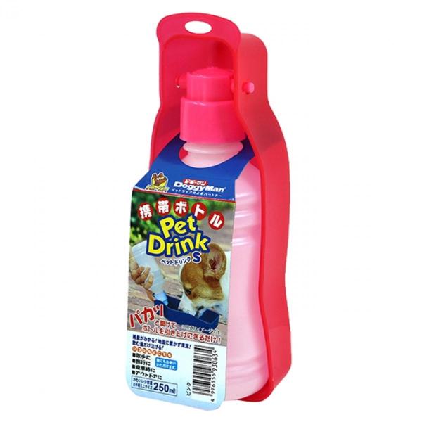 ドギーマン ペットドリンク S ピンク 犬 猫 水入れ 給水 携帯用 給水ボトル マナー洗浄 水飲み器 お散歩 おでかけ 通販 ドギーマン シャワー付き ペットの水筒 ブルー S サイズ
