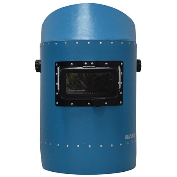 スズキッド(SUZUKID) 溶接用 カラーヘルメット面 ブルー P-897 溶接面 保護