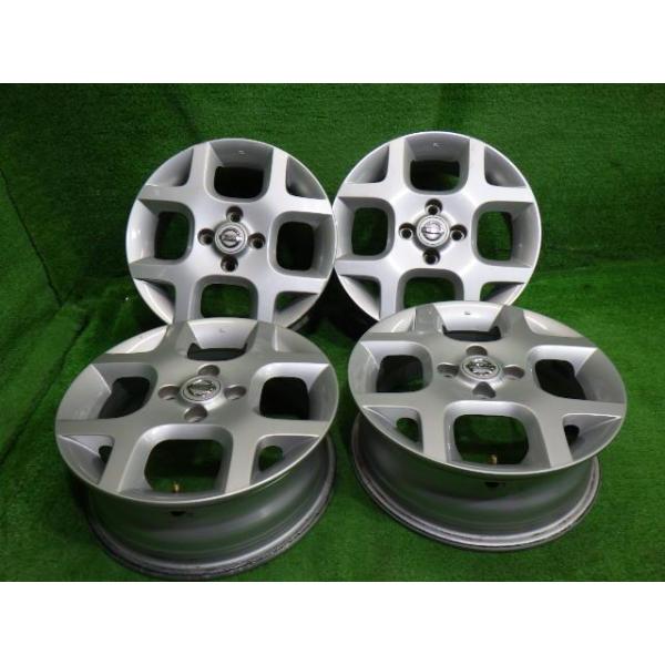 日産 15x5.5J キューブ Z11 純正 NISSAN 4-100 +50 ４本 15インチ ホイール　　～横浜市旭区 ズーラシア近く～ キューブ 中古 日産純正 Z11系 ホイール アルミ 15インチ 5.5J 4穴 4本