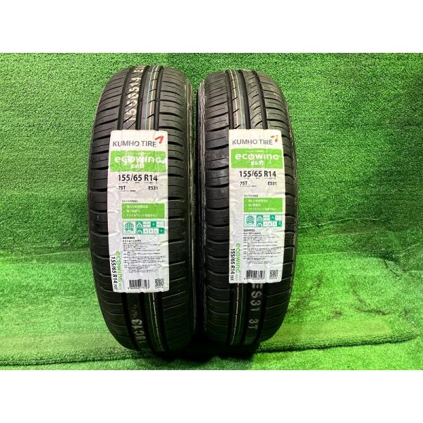 Kumho サマー クムホ ecoWINGES31 155/65R14 2本 7ミリ 2021年 : 鈴木 