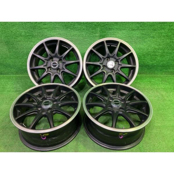 レアマイスター  スイフト ノート ホイール アルミ マットブラック 15インチ 6J 4穴 4本 100 +42 レアマイスター スイフト ノート ホイール アルミ マットブラック 15