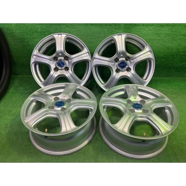 フェイド アクア ノート ホイール アルミ シルバー 15インチ 6J 4穴 4