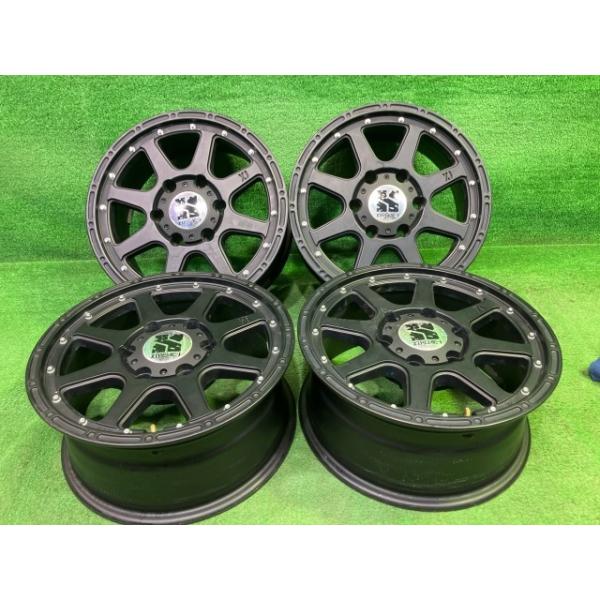 エクストリームJ 215サーフ パジェロ ホイール アルミ マットブラック 