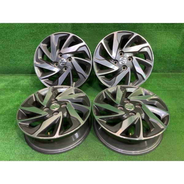 スズキ SUZUKI 純正 スペーシアカスタム  MK32S ホイール アルミ ガンメタポリッシュ 15インチ 4.5J 4穴 4本 100 +45 43210
