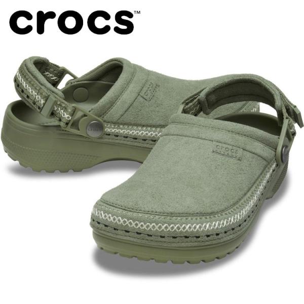 クロックス crocs Cs Crafted Vegan Suede Stitch クラシック クラフテッド ビーガンスエードステッチ 214048-3BX メンズ レディース サンダル