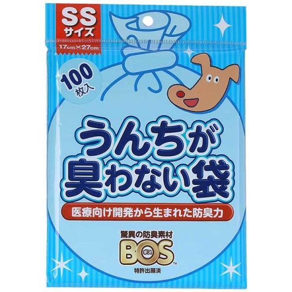 クリロン化成 うんちが臭わない袋 BOS ペット用 SSサイズ 100枚入