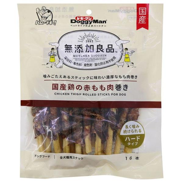 ドギーマンハヤシ 無添加良品 国産鶏の赤もも肉巻き 16本