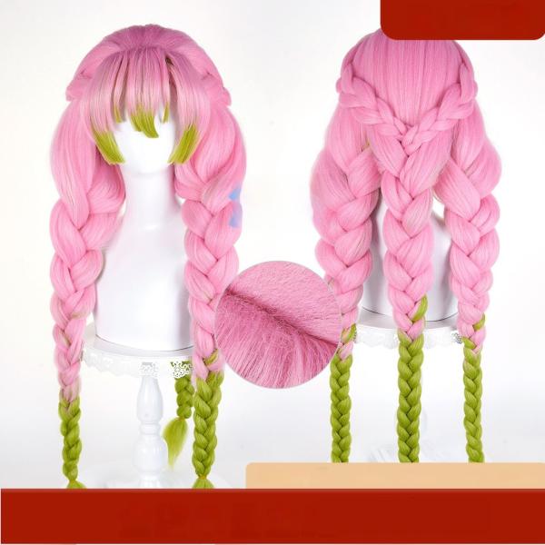 漫美 鬼滅の刃 甘露寺蜜璃 コスプレウィッグ : ティー8ストア - 通販