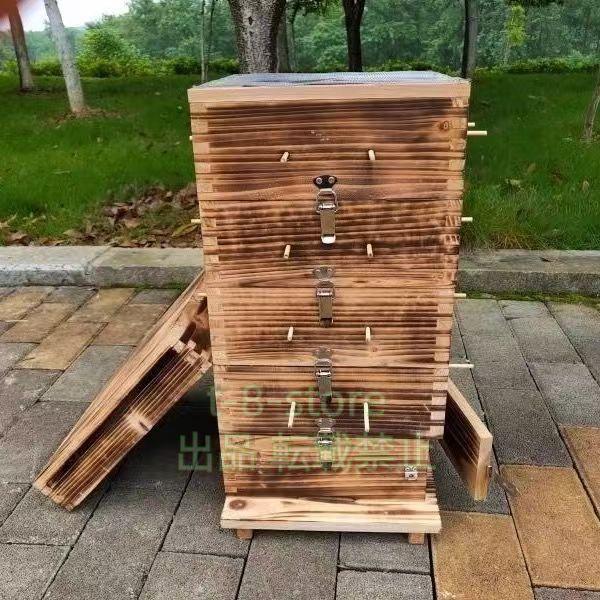 5階 蜜蜂巣箱 ミツバチ 巣箱 杉材養蜂箱キット 焼彩仕上 ワックスを