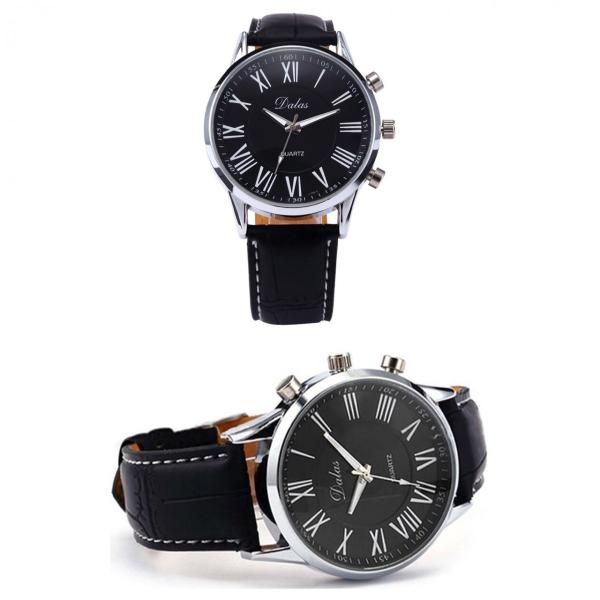 腕時計 時計 メンズ 高品質 レザー 革 ベルト ビジネス アナログ クォーツ ウォッチ ギリシャ文字 2 人気 ブランド ブラック ホワイト Buyee Buyee Japanese Proxy Service Buy From Japan Bot Online