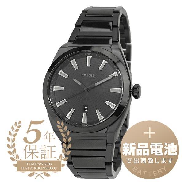 フォッシル エヴァレット 3 ハンド 腕時計 FOSSIL FS5824 ブラック 黒 