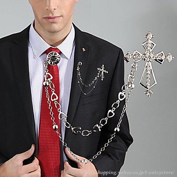 ブローチ スーツブローチ アクセサリー チェーン クロス 十字架 ラインストーン オシャレ 男性用 メンズ 発表会 パーティー Ln1125j Zak Tーcats Yストア 通販 Yahoo ショッピング