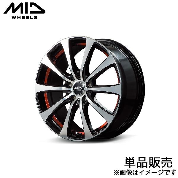 MID RX-01 SX4 S-CROSS YA22S アルミホイール 1本(17×7J 5-114.3 +48 ブラックポリッシュ/アンダーカットレッド)マル