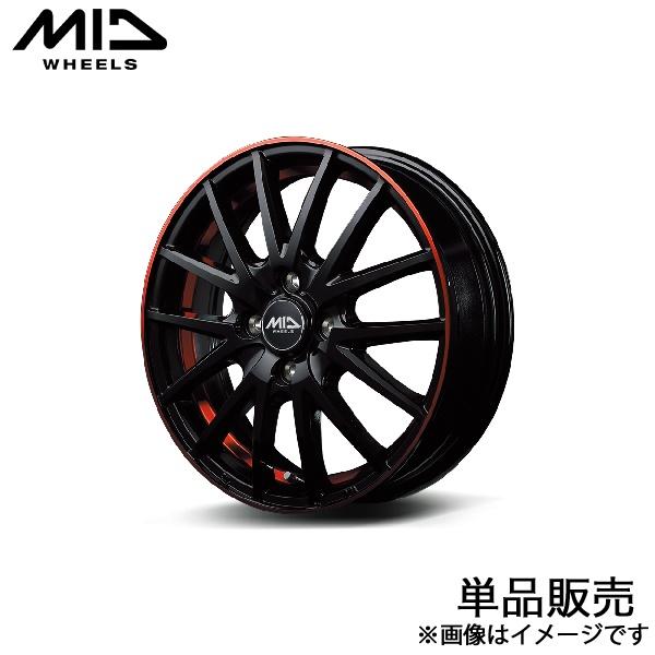 MID RX27 SX4 S-CROSS YA22S アルミホイール 1本(17×7J 5-114.3 +48 ブラック/リム&amp;アンダーカットポ