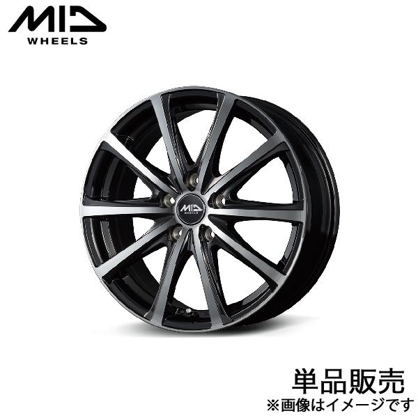 MID V25 SX4 S-CROSS YA22S アルミホイール 1本(17×7J 5-114.3 +48 ブラックポリッシュ)マルカサービス ホイール単体