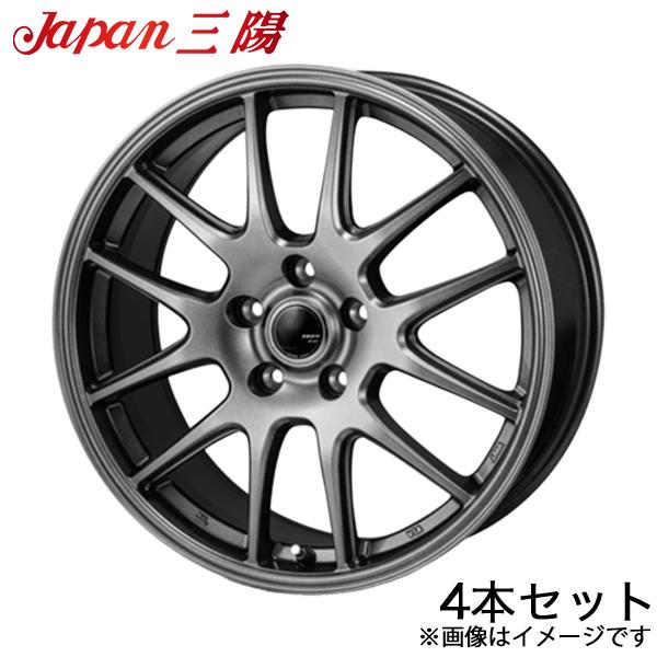 ジャパン三陽 ザック JP-205 ボンゴトラック S403F/S413F アルミホイール 4本(14×5J 5-114.3 +45 ブラックシルバー)Japa