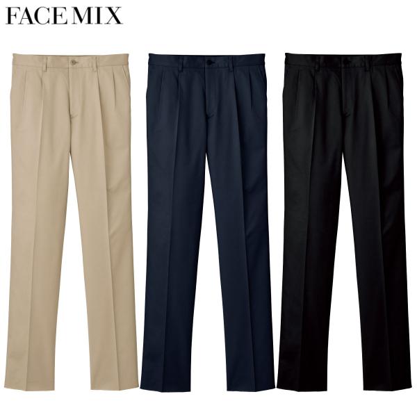 メンズストレッチゆったりチノ FP6011M 70〜106 男性用 FACEMIX フェイスミックス 3色展開