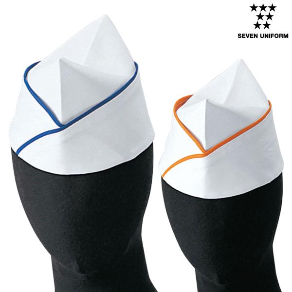 JW4651 GI帽（男女兼用）【MATERIAL】■素材：カツラギ■混率：綿100％【COLOR】■1.ホワイト×ブラック■3.ホワイト×オレンジ