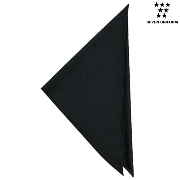 JY4933 三角巾（男女兼用）【MATERIAL】■素材：ポプリン■混率：ポリエステル75％・綿25％【COLOR】■9.ブラック