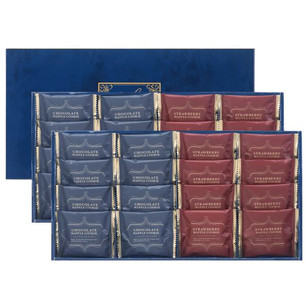 ■商品名：スィートバスケットワッフルクッキーセット  (W-DO) ■商品内容：●セット内容:ワッフルクッキー（ホワイトショコラ・いちご各16） ●加工地:日本■特定原材料７品目：小麦・卵・乳■賞味期限：180日■お届け日：メーカー・産地よ...