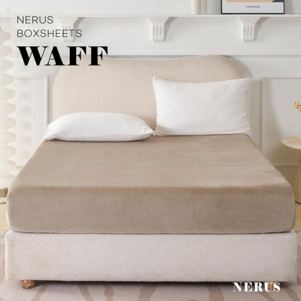 5のつく日最大30%OFFWAFF ワッフル ボックスシーツ NERUS 正規品 シングル ボックスシーツ ベッドシーツ シーツ 掛布団カバー シンプル 無地 韓