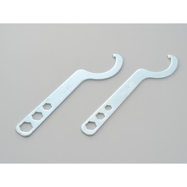 【商品説明】デイトナ社ローダウンリアショック（オイルダンパータイプ）専用品。これを使えば簡単にイニシャル調整が可能。44mm×1本、50mm×1本のセット。●アルミビレットアジャスタブルリアショックには使用できません。●板厚：4.0mm。